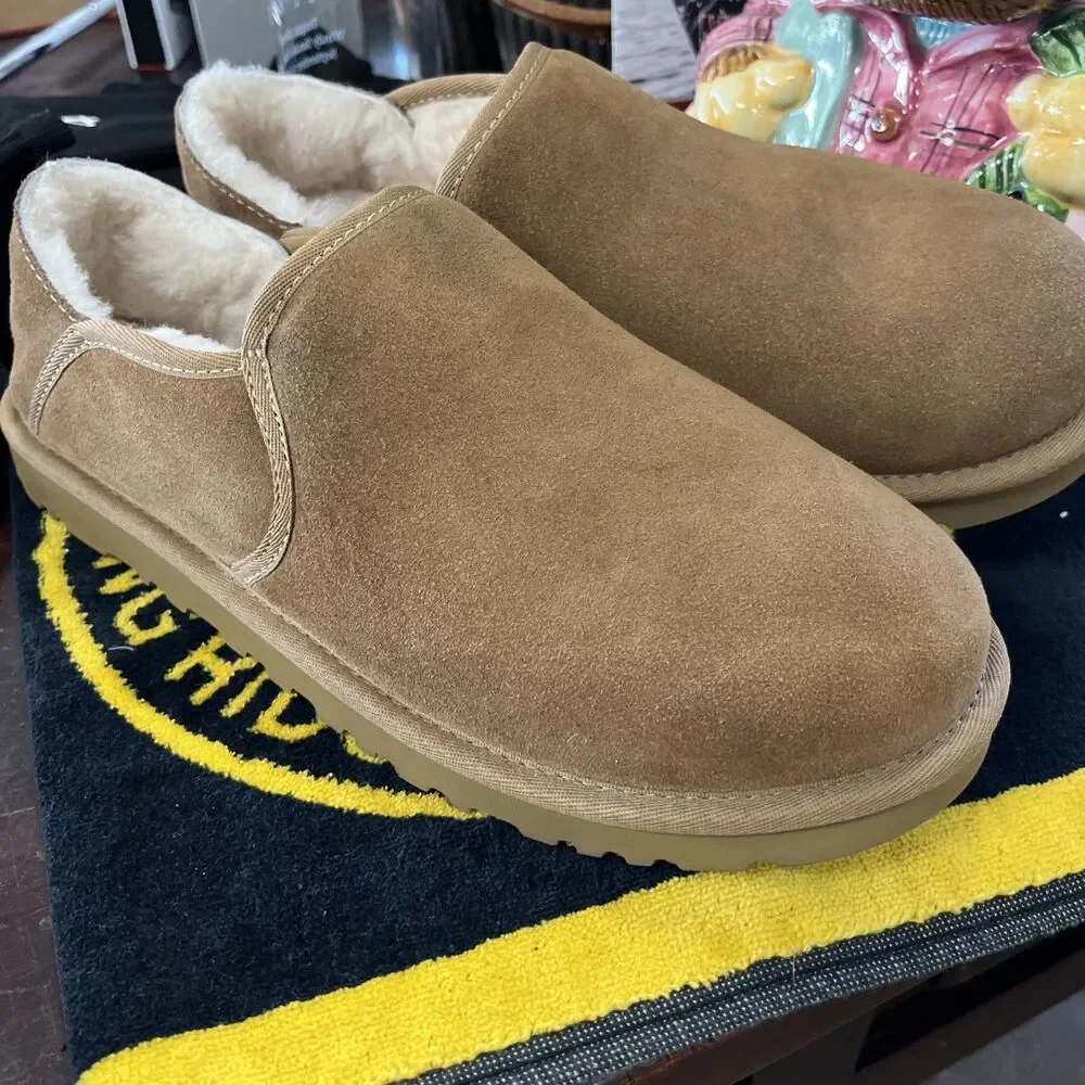 UGG KENTON CHESTNUT SUEDE MOCCASIN SLIP ON SLIPPER US 11 / EU 44 / UK 10